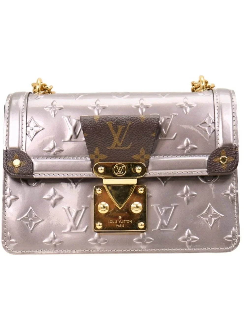 Louis Vuitton Wynwood Monogram Vernis Metallic Taupe